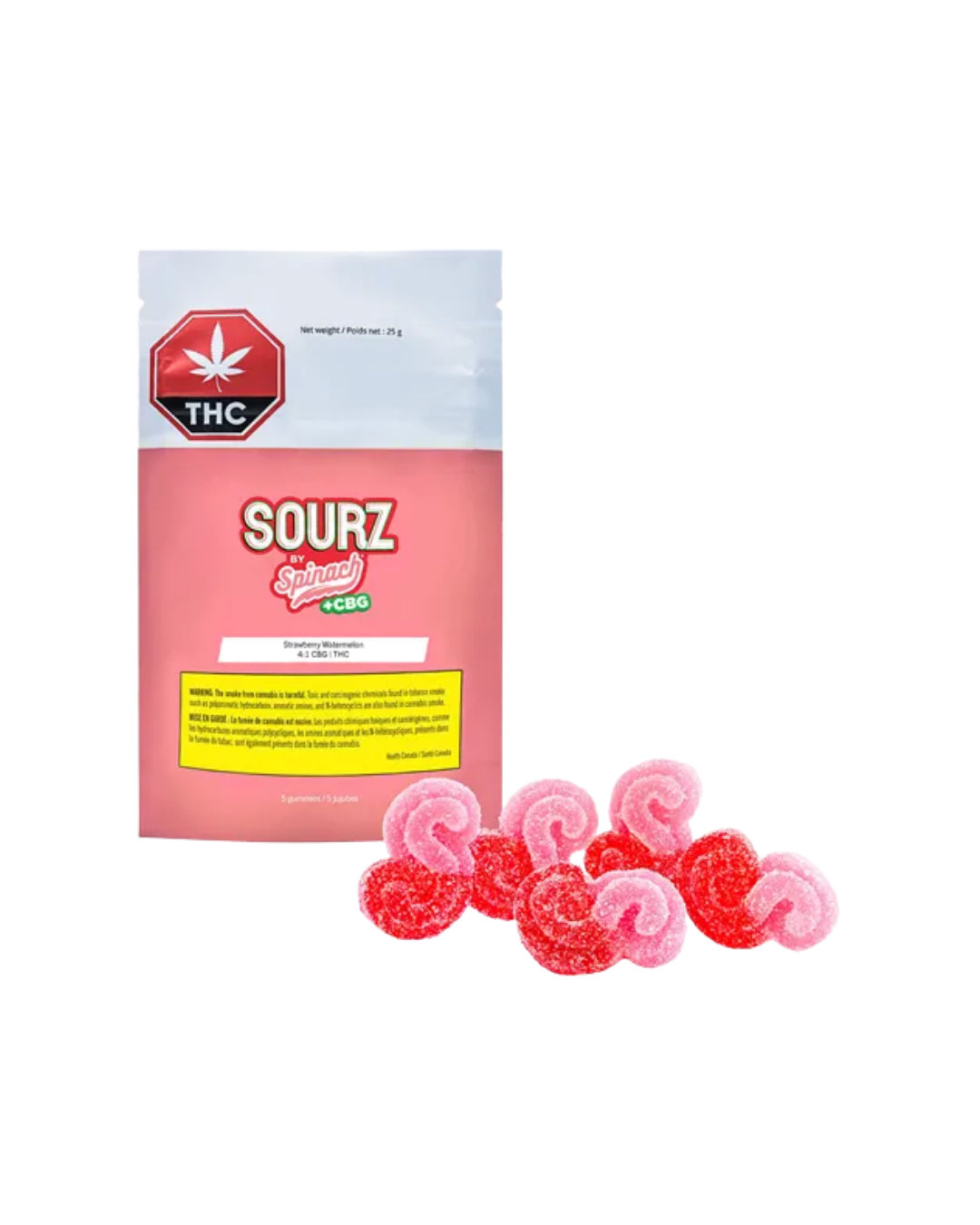 Strawberry Watermelon 4:1 CBG:THC by Spinach SOURZ