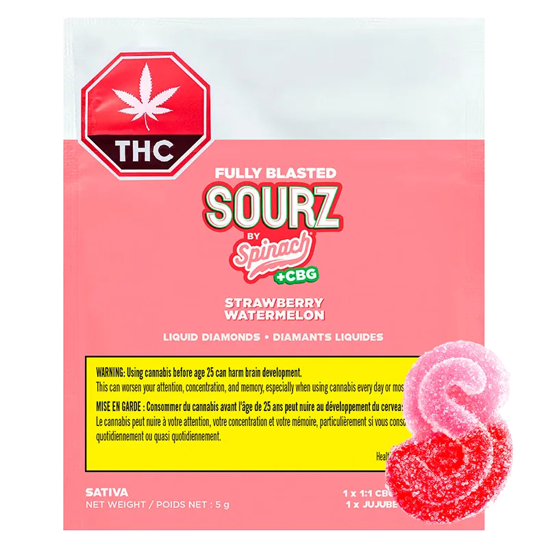Fully Blasted Strawberry Watermelon 1:1 CBG | THC By Spinach Sourz