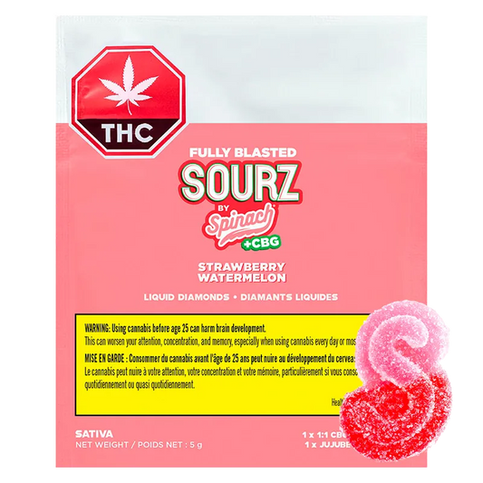Fully Blasted Strawberry Watermelon 1:1 CBG | THC By Spinach Sourz