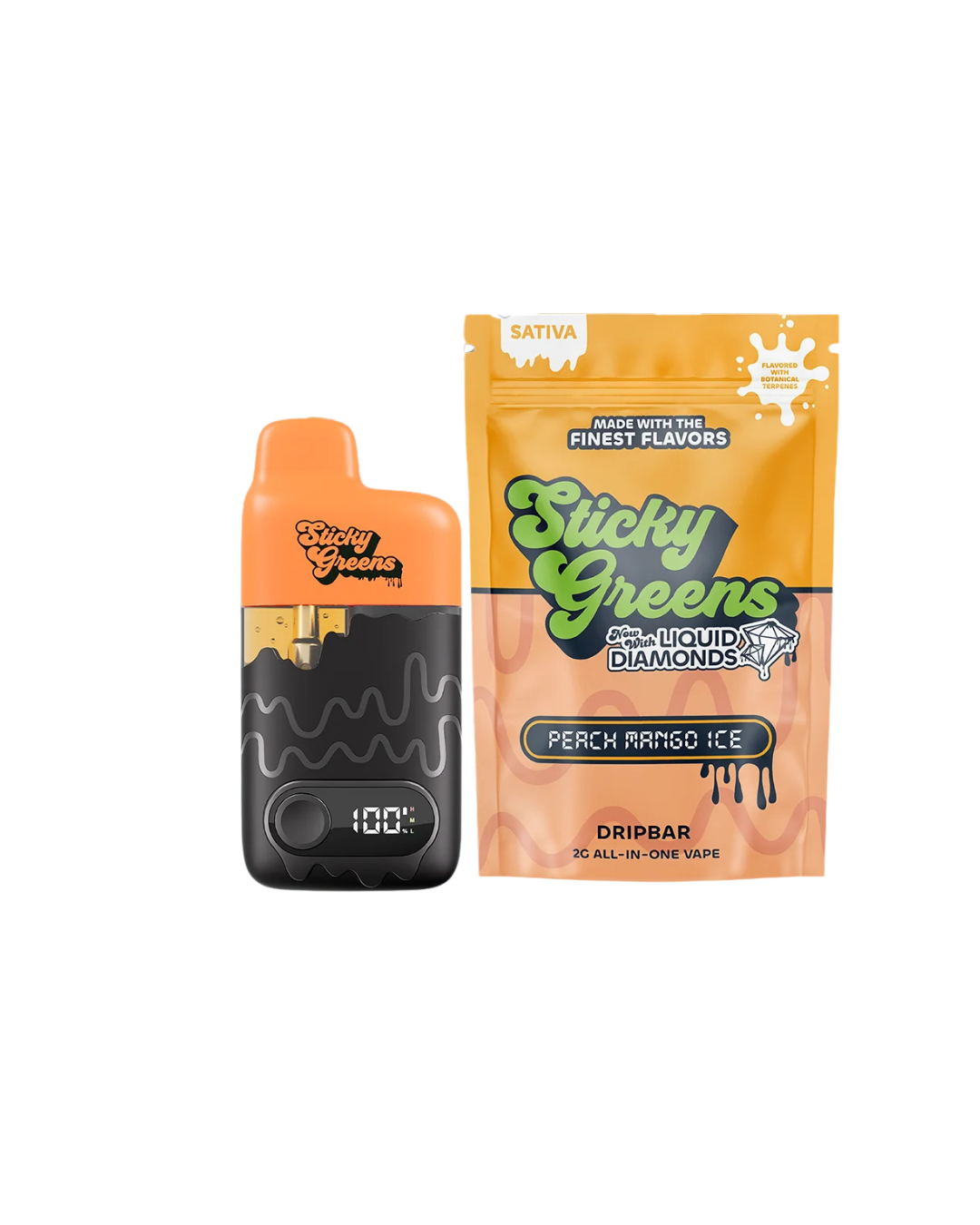 Peach Mango Ice Dripbar by Sticky Greens